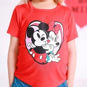 NWT Posh Peanut x Disney Mickey and Minnie Be My Valentine Loose Fit Shirt 2T